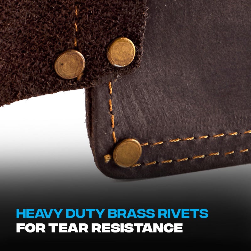 OX Tools Oil Tanned Leather Utility Knife Pouch â€“ Heavy Duty Belt Sheath for Box Cutters, Tin Snips & Utility Knife â€“ Durable Stitching with Rivets â€“ Fits 2" Tool Belts â€“ OX-P263404 - Image 4